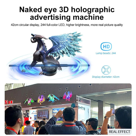 3D Hologram Fan 42CM WiFi Light Projector HD