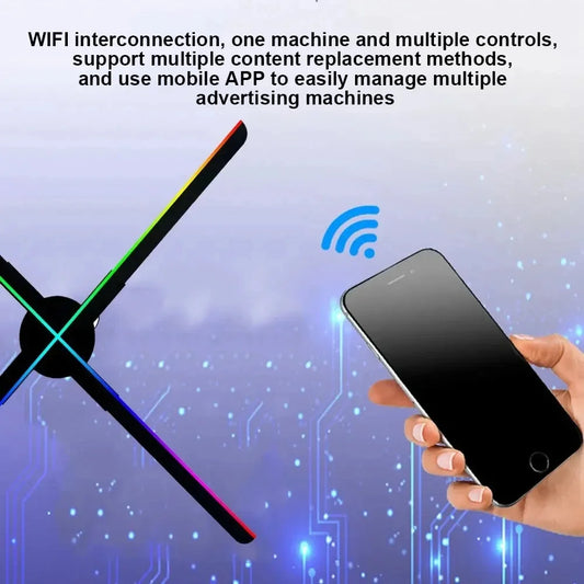 3D Holographic Fan Projector Display Hologram