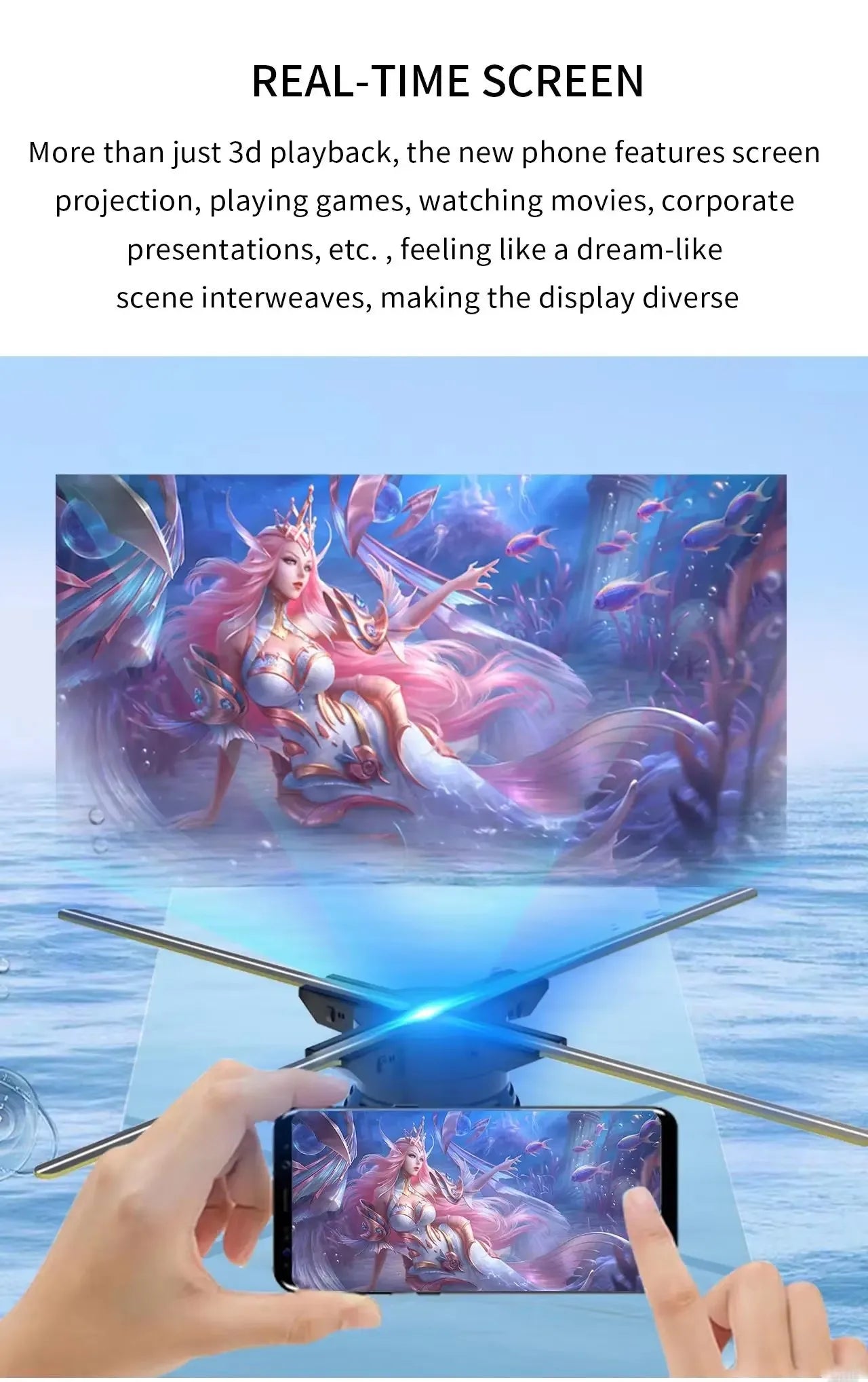 3D Holographic Fan Projector Display Hologram
