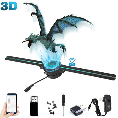 3D Hologram Fan 42CM WiFi Light Projector HD