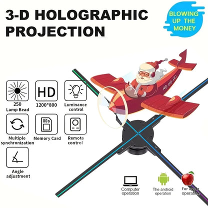 3D Holographic Fan Projector Display Hologram