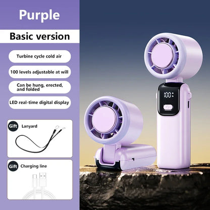 Lenovo Ice Cooling Handheld Fan 10Chill0 Speeds Turbo Fast