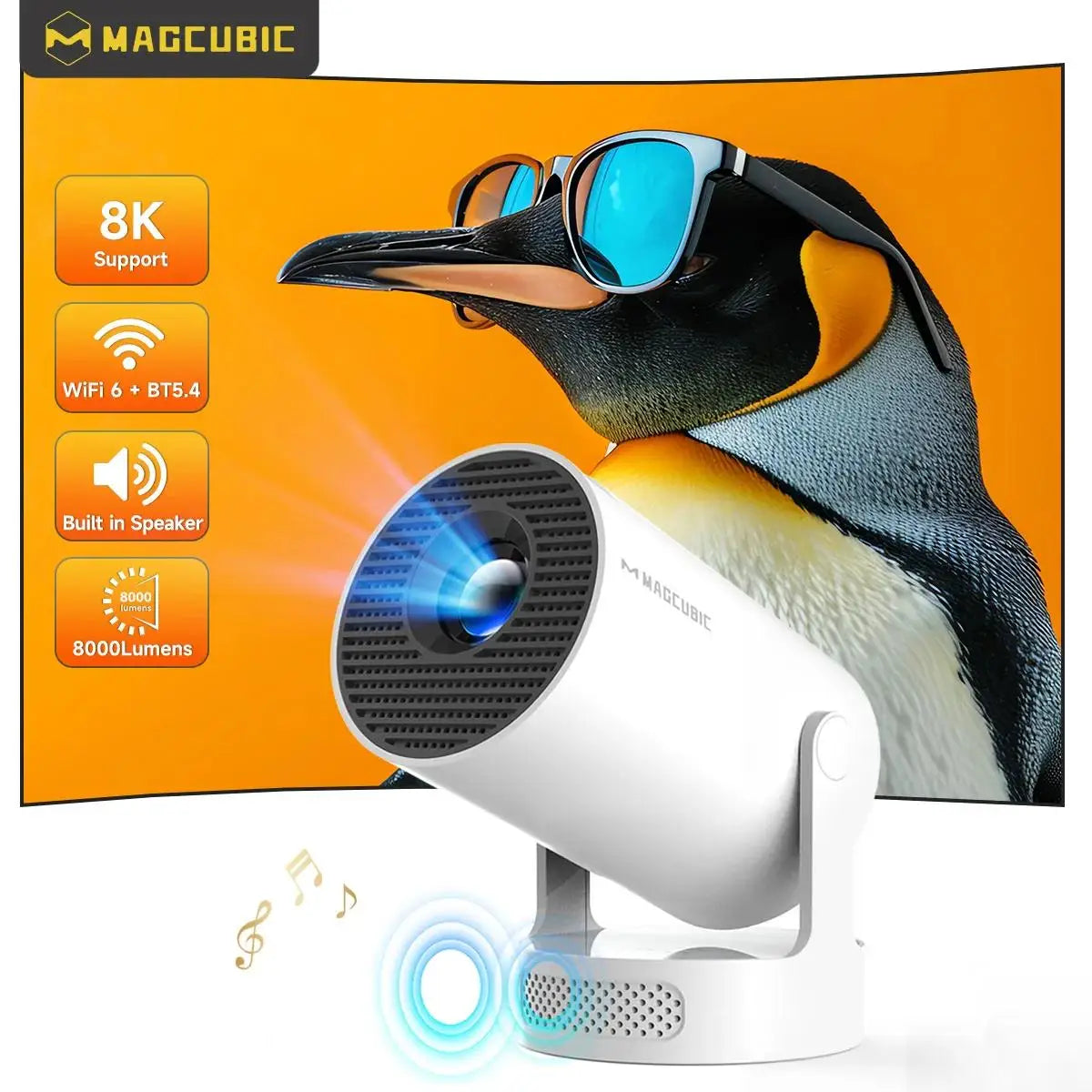 Magcubic Projector Android 14 HY300 Pro 8K