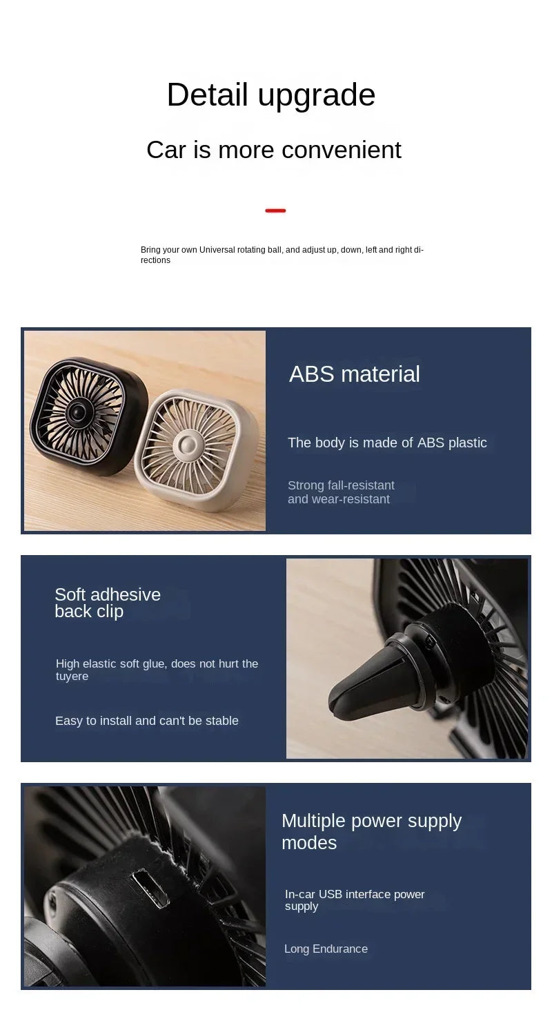 Mini Car Vent Fan Amagi: Portable Car Cooling Power