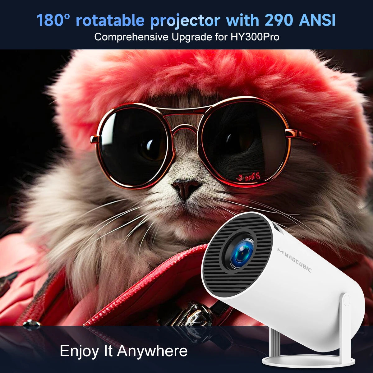 Magcubic Projector Android 14 HY300 Pro 8K