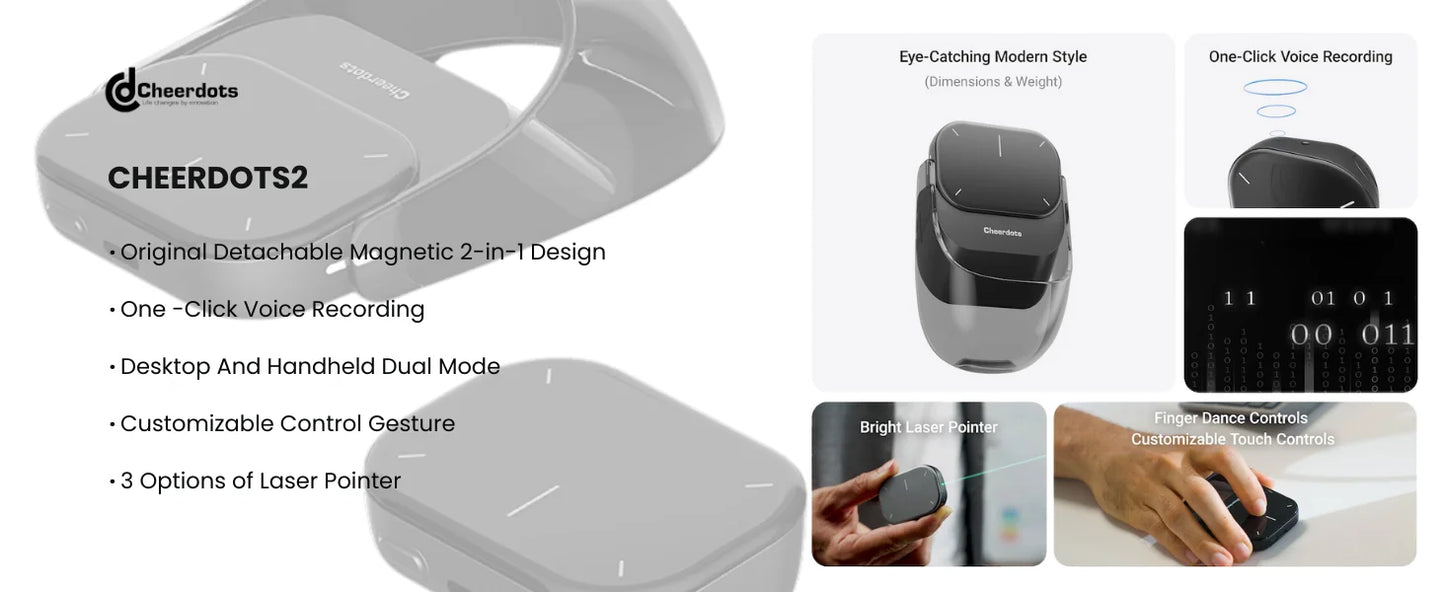 Cheerdots 2 Detachable Air Mouse AI Smart Control
