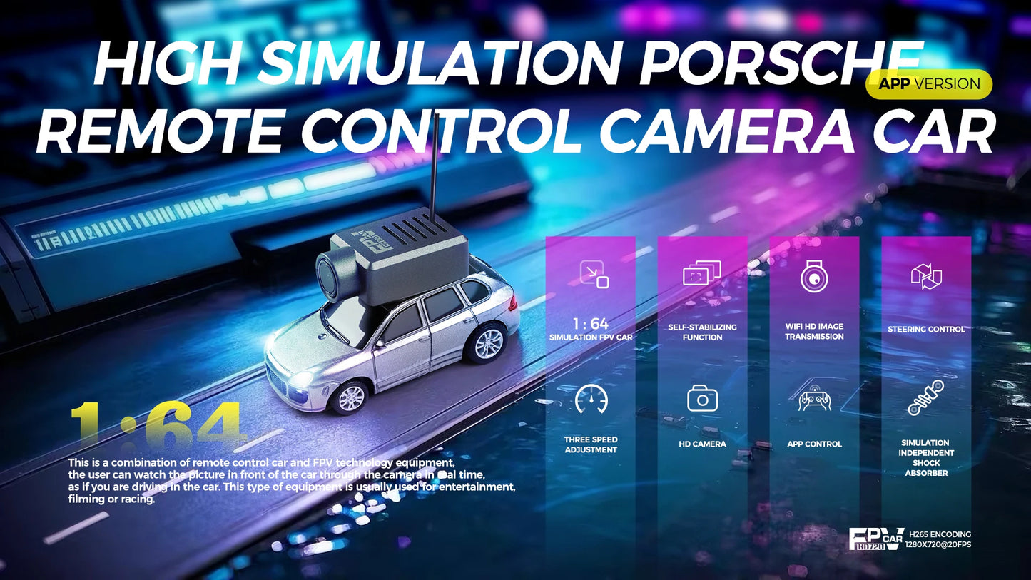 1/64 Mini RC Car 2.4G FPV Camera Drift Car