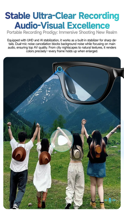 Cyan AI Smart Glasses with Camera, Real-Time Translation & Bluetooth Calling