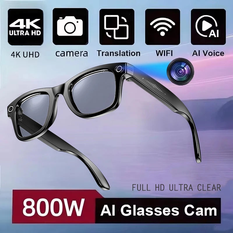 Cyan AI Smart Glasses with Camera, Real-Time Translation & Bluetooth Calling