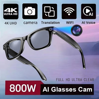 Cyan AI Smart Glasses with Camera, Real-Time Translation & Bluetooth Calling