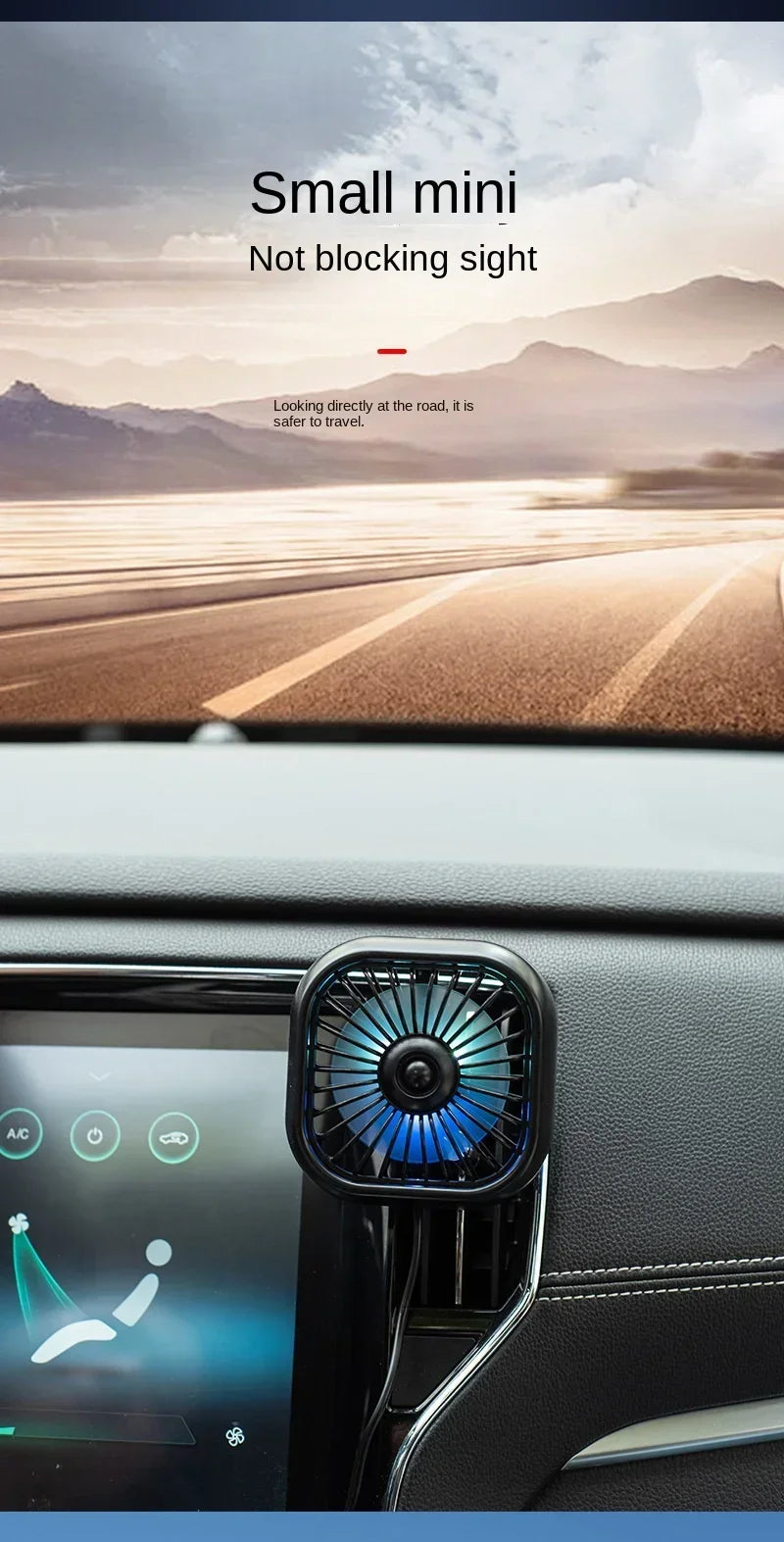 Mini Car Vent Fan Amagi: Portable Car Cooling Power