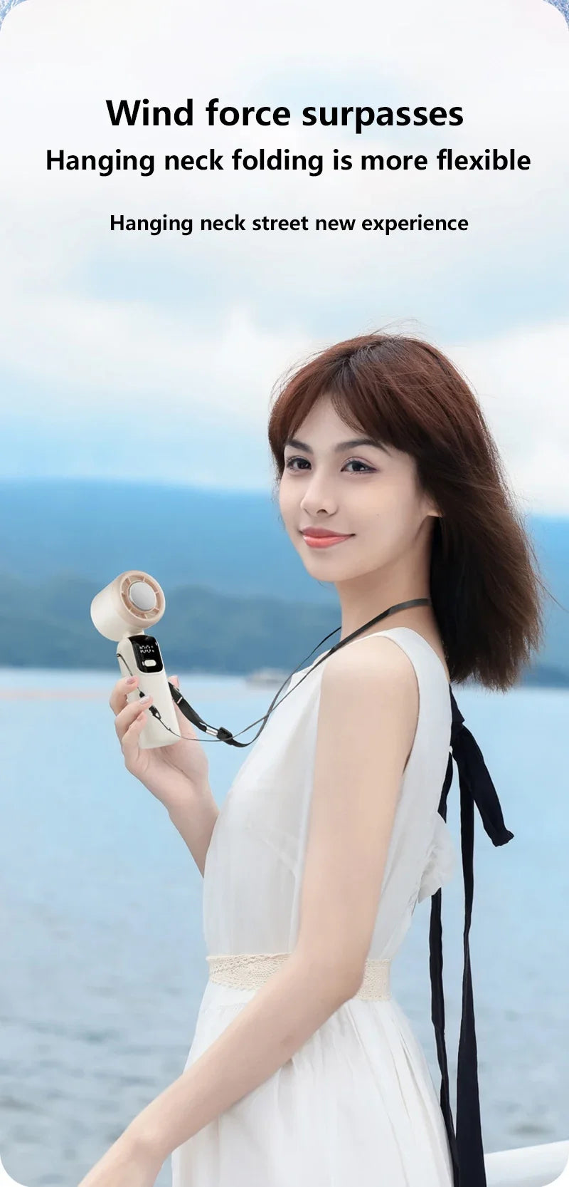 Lenovo Ice Cooling Handheld Fan 10Chill0 Speeds Turbo Fast