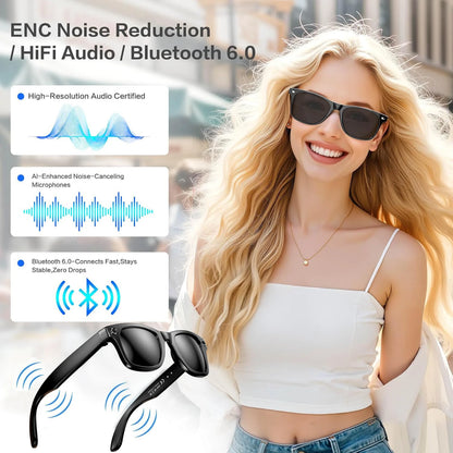 Cyan AI Smart Glasses with Camera, Real-Time Translation & Bluetooth Calling