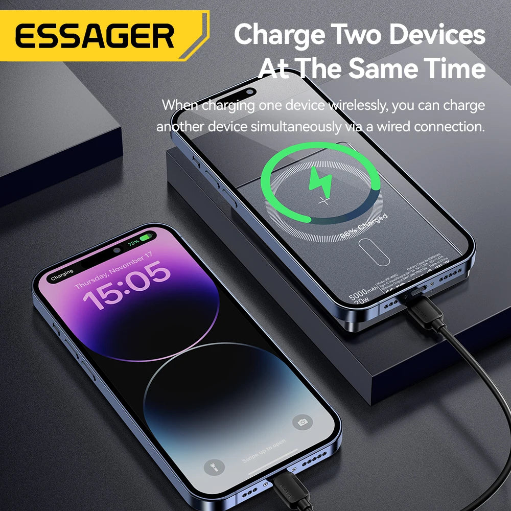 Essager Thin Wireless Power Bank 5000mAh Portable