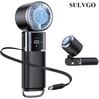 Portable Ice Cooling Fan Fast USB Rechargeable