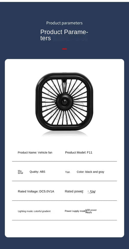 Mini Car Vent Fan Amagi: Portable Car Cooling Power