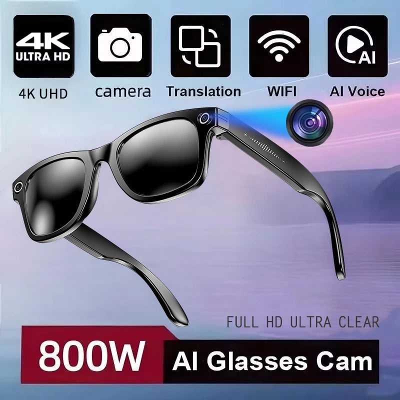 Cyan AI Smart Glasses with Camera, Real-Time Translation & Bluetooth Calling