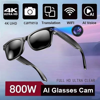 Cyan AI Smart Glasses with Camera, Real-Time Translation & Bluetooth Calling