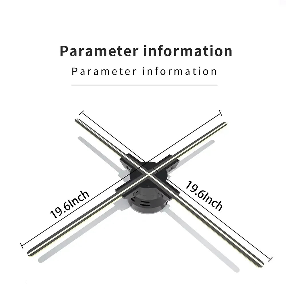 3D Holographic Fan Projector Display Hologram
