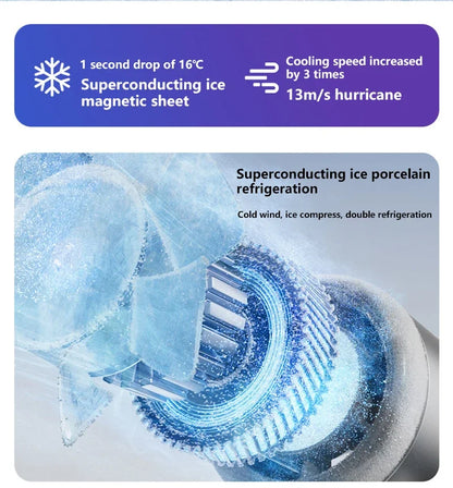 Lenovo Ice Cooling Handheld Fan 10Chill0 Speeds Turbo Fast