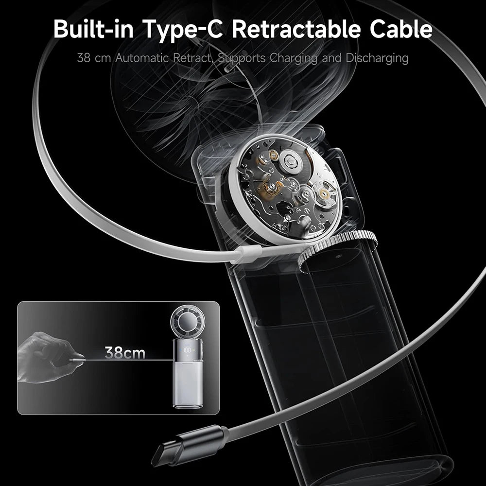 Portable Ice Cooling Fan Fast USB Rechargeable