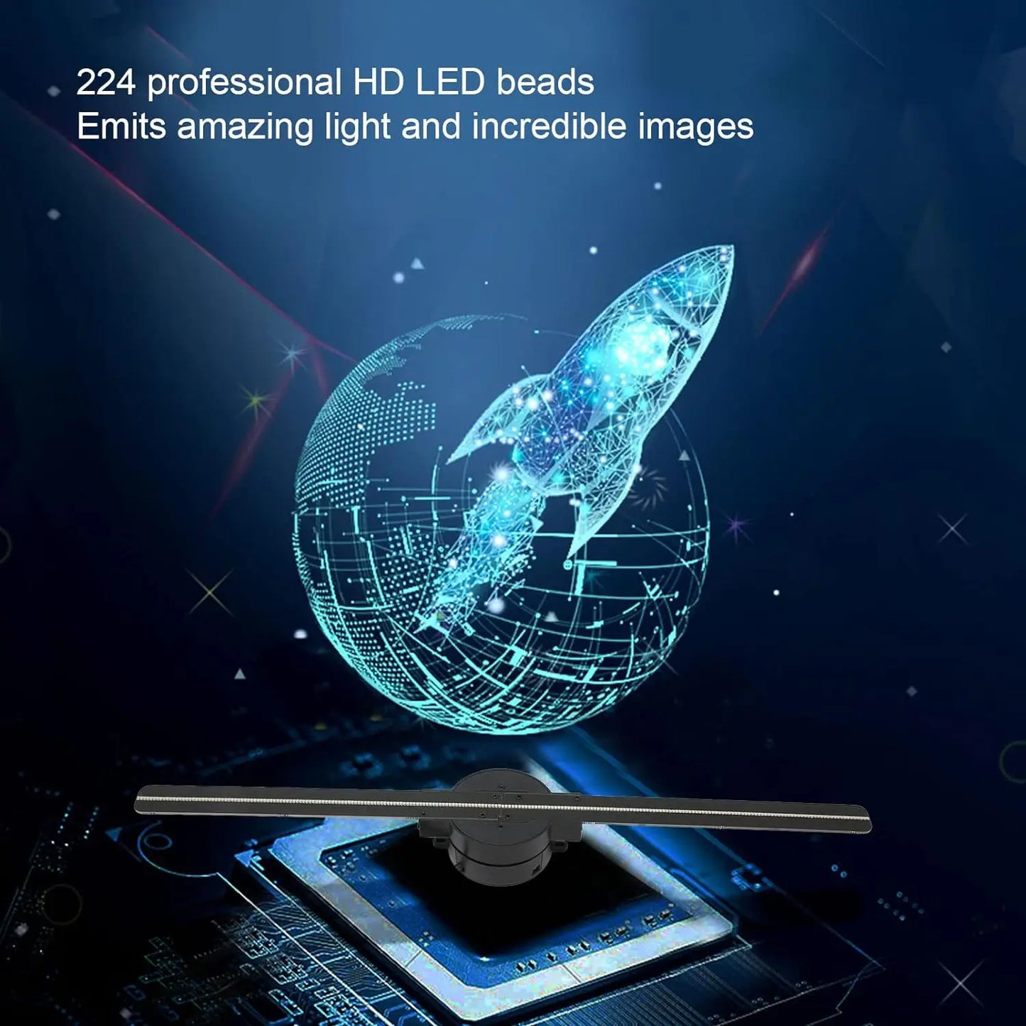 3D Hologram Fan 42CM WiFi Light Projector HD