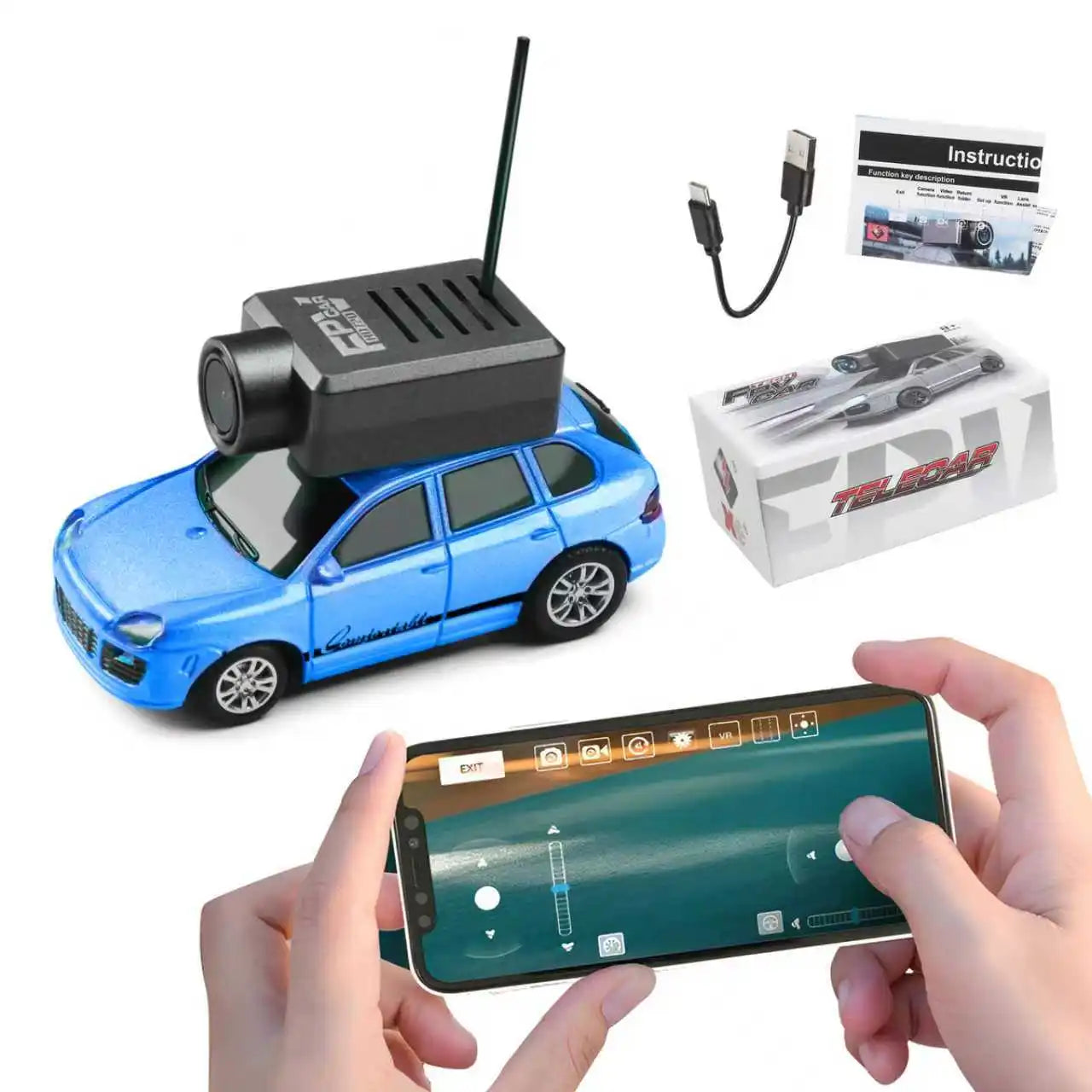 1/64 Mini RC Car 2.4G FPV Camera Drift Car
