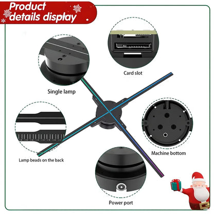 3D Holographic Fan Projector Display Hologram