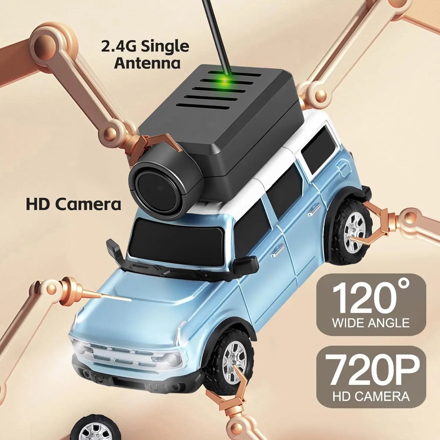 1/64 Mini RC Car 2.4G FPV Camera Drift Car