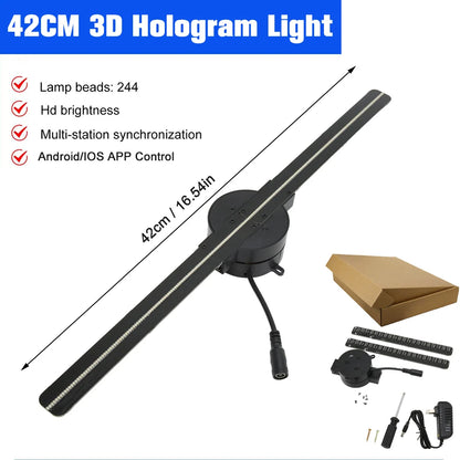 3D Hologram Fan 42CM WiFi Light Projector HD