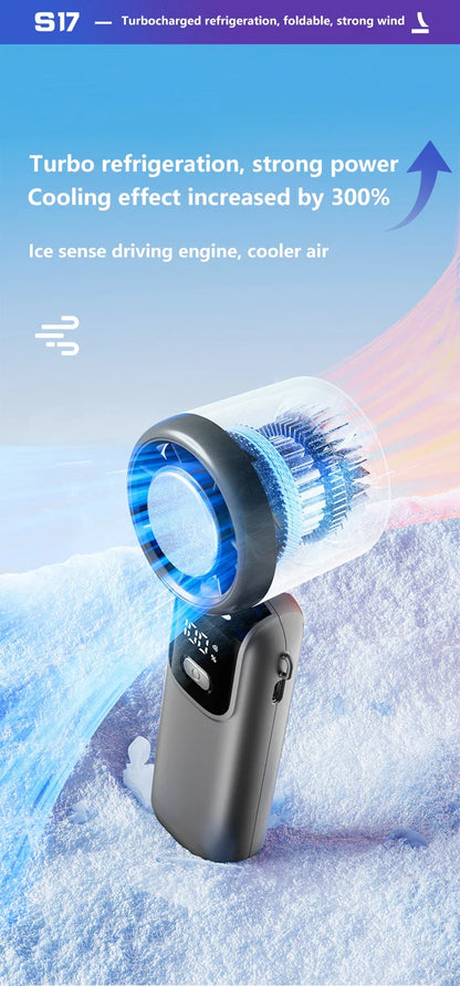 Lenovo Ice Cooling Handheld Fan 10Chill0 Speeds Turbo Fast