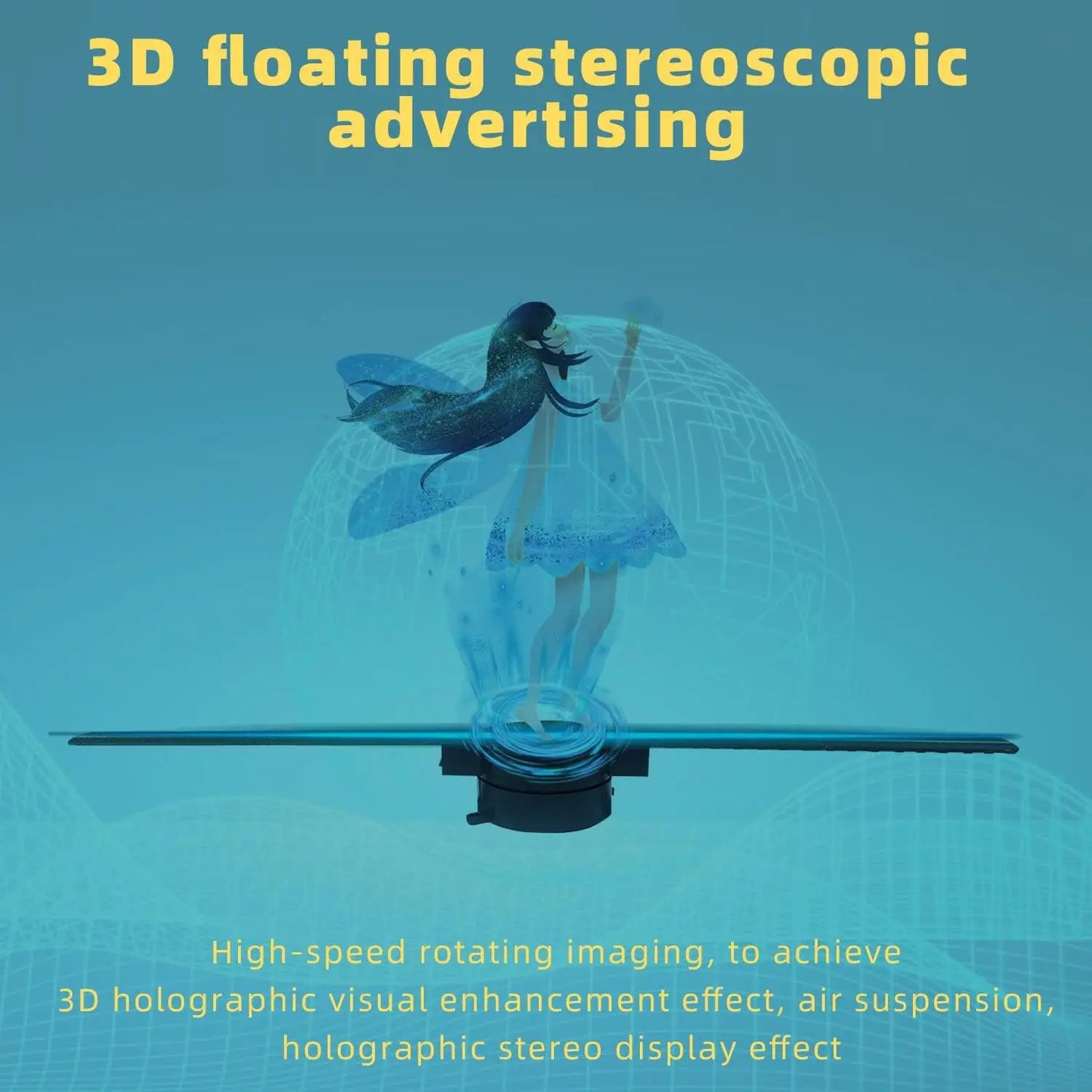 3D Hologram Fan 42CM WiFi Light Projector HD