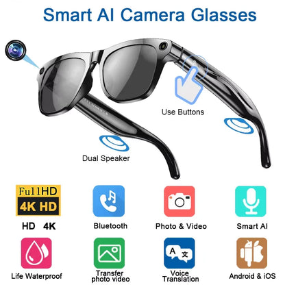 4K HD AI Smart Glasses 800w Pixel Camera Pro