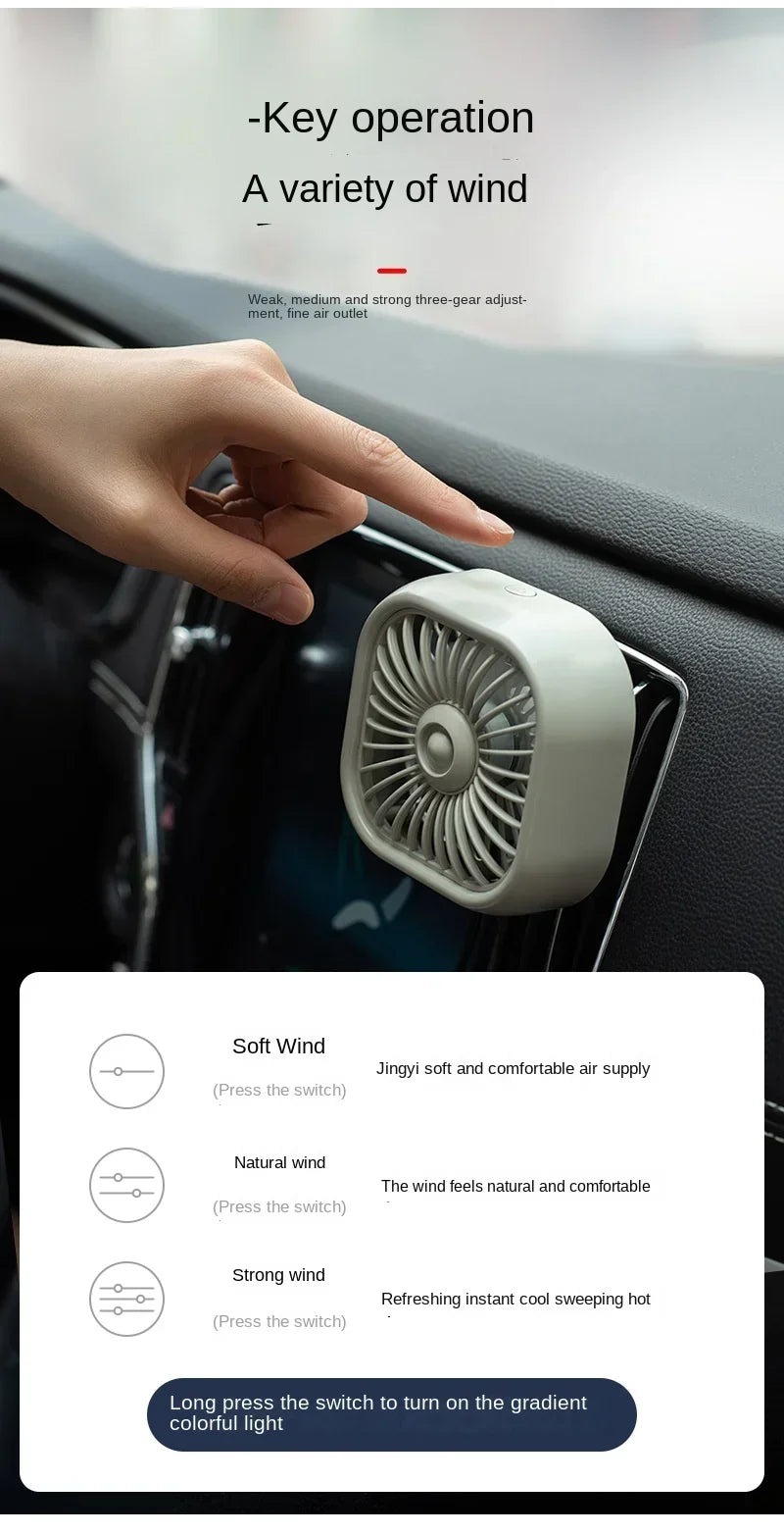 Mini Car Vent Fan Amagi: Portable Car Cooling Power
