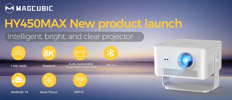 Magcubic Projector Android 14 HY300 Pro 8K