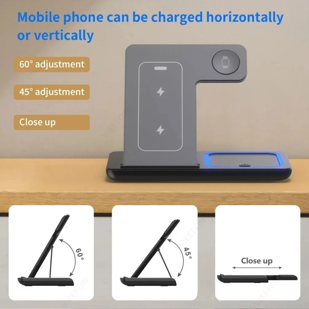 3 in 1 30W Foldable Wireless Charging Station Power