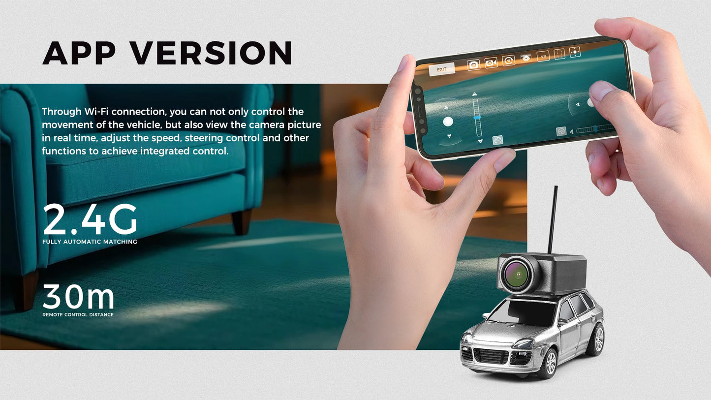 1/64 Mini RC Car 2.4G FPV Camera Drift Car