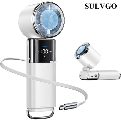 Portable Ice Cooling Fan Fast USB Rechargeable