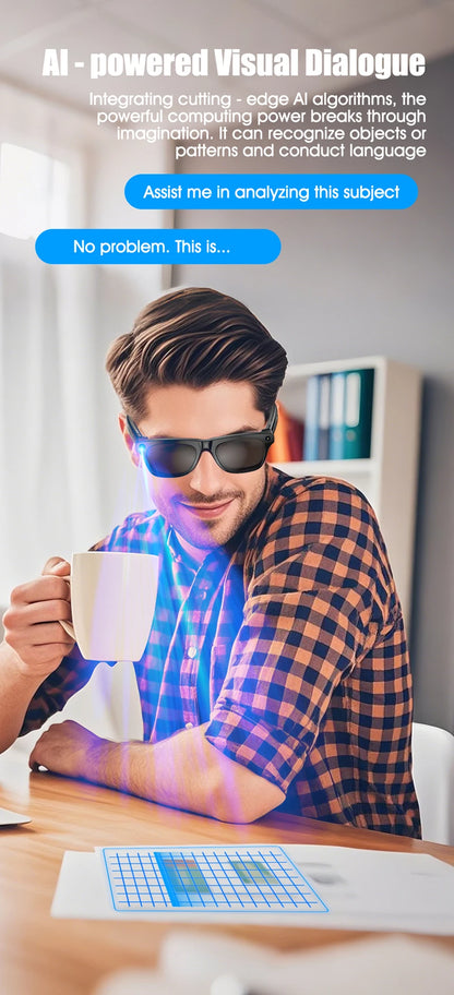 4K HD AI Smart Glasses 800w Pixel Camera Pro