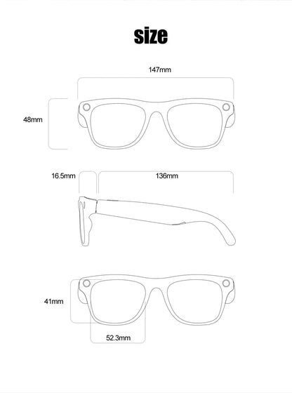 4K HD AI Smart Glasses 800w Pixel Camera Pro