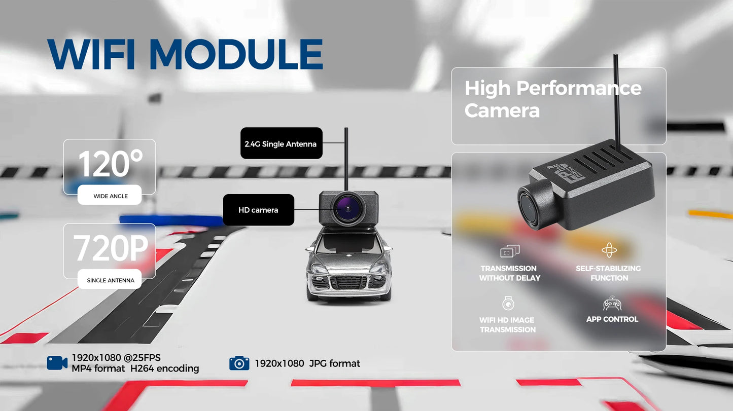 1/64 Mini RC Car 2.4G FPV Camera Drift Car