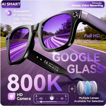 Cyan AI Smart Glasses with Camera, Real-Time Translation & Bluetooth Calling