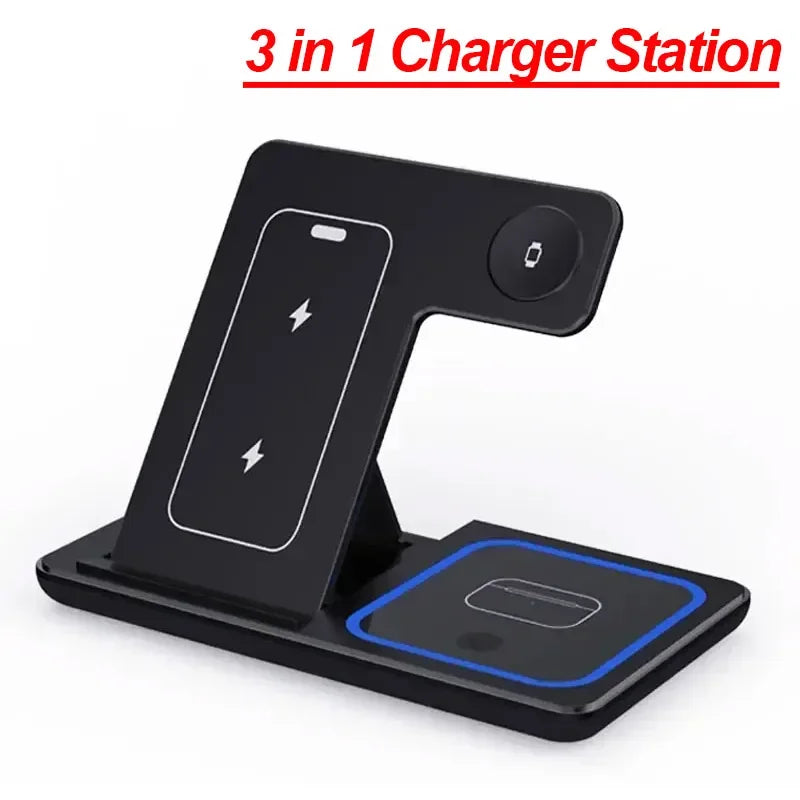 3 in 1 30W Foldable Wireless Charging Station Power