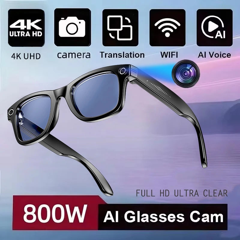 Cyan AI Smart Glasses with Camera, Real-Time Translation & Bluetooth Calling