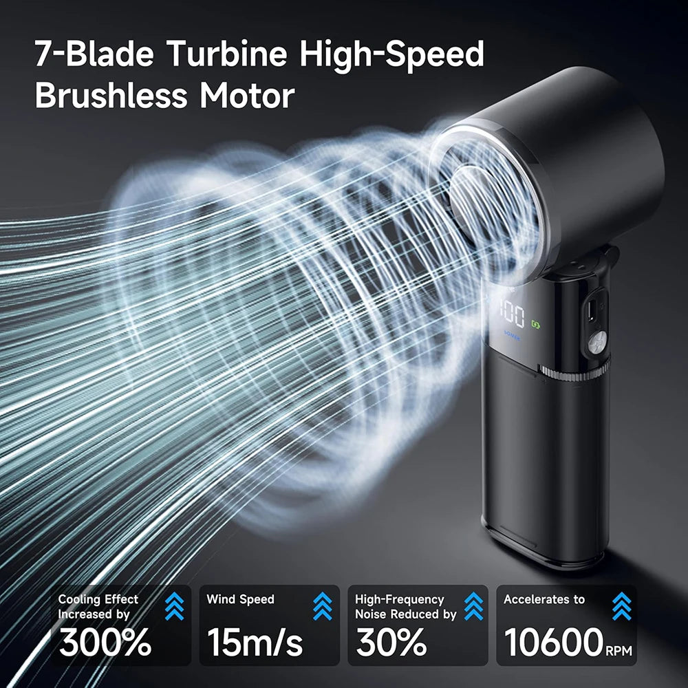Portable Ice Cooling Fan Fast USB Rechargeable
