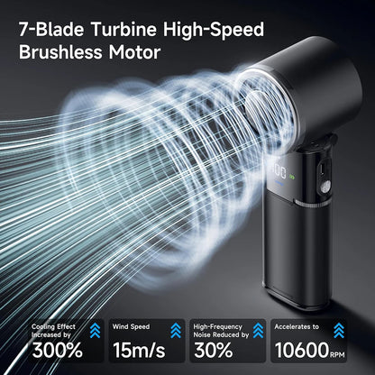 Portable Ice Cooling Fan Fast USB Rechargeable