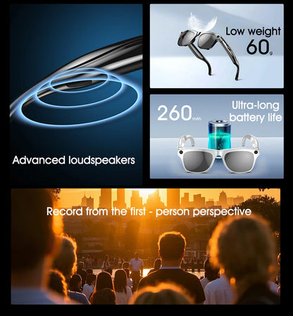 4K HD AI Smart Glasses 800w Pixel Camera Pro