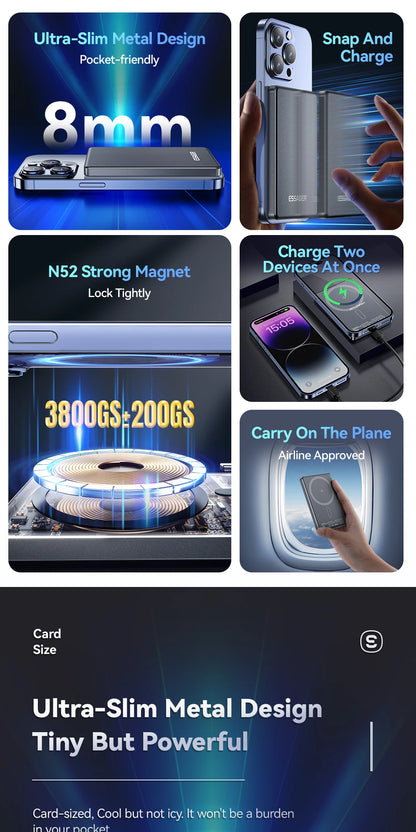Essager Thin Wireless Power Bank 5000mAh Portable