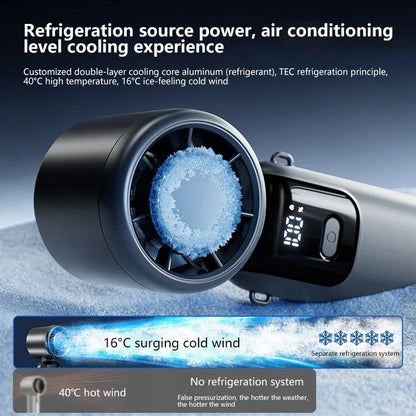 Lenovo Ice Cooling Handheld Fan 10Chill0 Speeds Turbo Fast