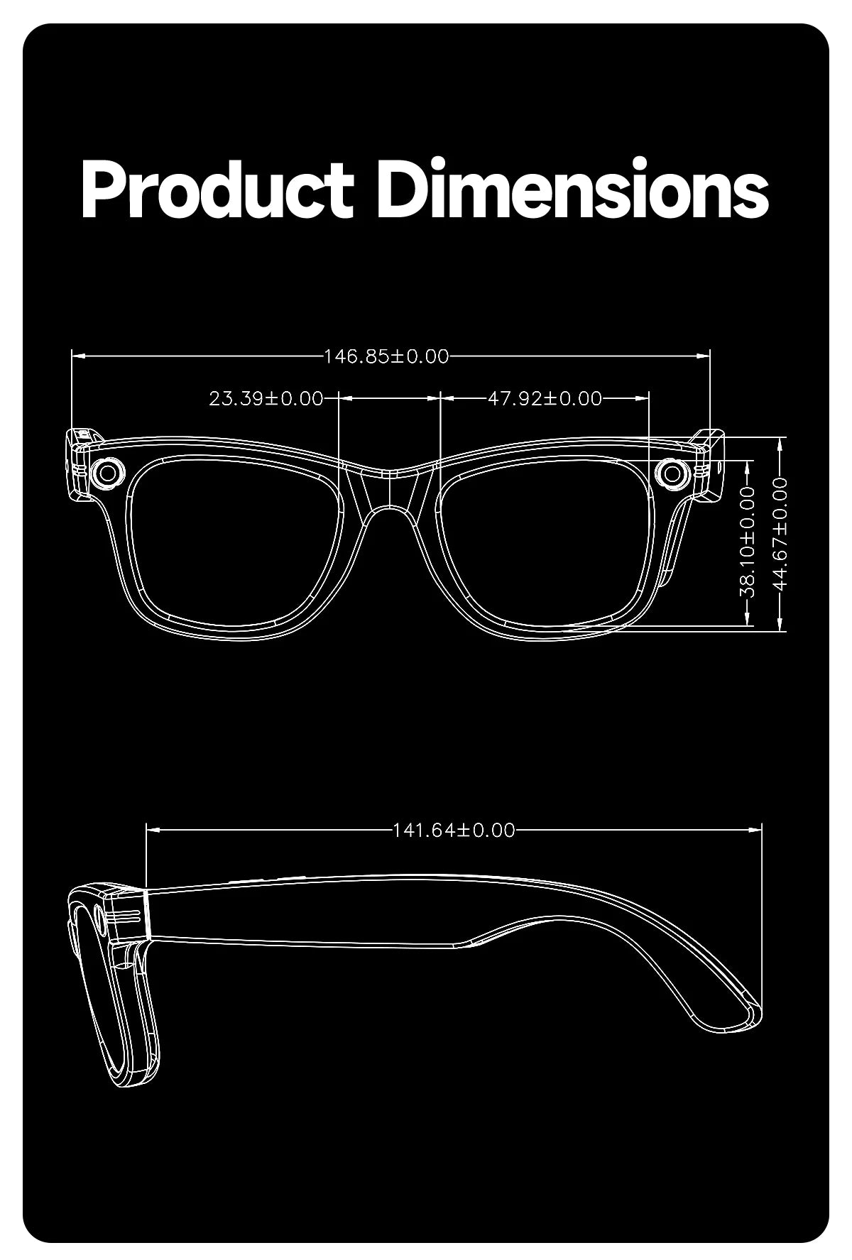Cyan AI Smart Glasses with Camera, Real-Time Translation & Bluetooth Calling